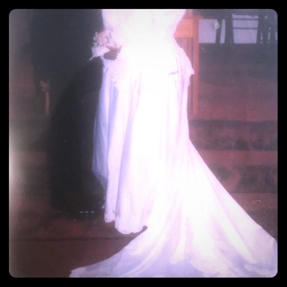 Plus size white wedding dress